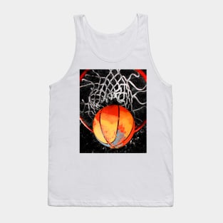 Basketball art print swoosh 109 - basketball artwork - Basketball wall art Tank Top